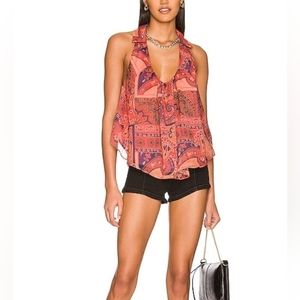 NWT Free People Strawberry Tank in Meadow Combo 🩷 Small